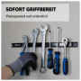 Dönges Lot de 6 barres magnétiques - Porte-outils mural - 46 cm - En acier - Charge maximale : 23 kg - Pour atelier, garage, abr