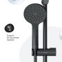 AM.PM F01TA022 Hit Ensemble de douche, colonne de douche, noir mat