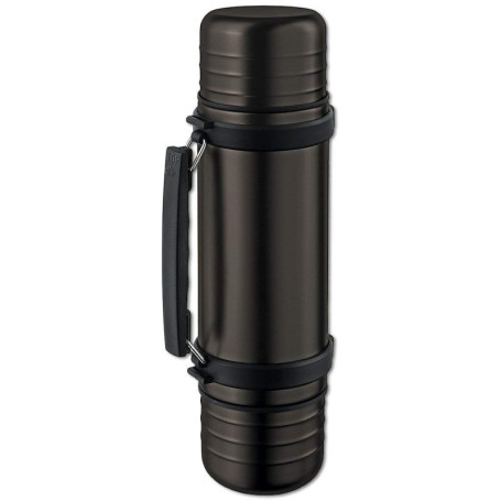 Isosteel 2063862 Duo Bouteille Isotherme avec Deux Gobelets Inox Gris 34,5 x 9,1 x 9,1 cm