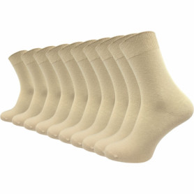 GAWILO Chaussettes 100 % coton (10 paires) | Sans coutures pressantes, avec ceinture confortable pour les veines | Chaussettes e