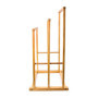 Relaxdays Porte-Serviettes sur pied support 3 Barres HxlxP : 82,5 x 42 x 42,5 cm en bambou salle de bain serviteur de chambre, n