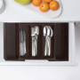 Relaxdays 10023245 Boîte à Couverts Tiroir, Extensible, Largeur Variable, 5-7 Casiers, Organiseur Bambou, HLP 5x48x46cm, Marron,