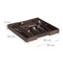 Relaxdays 10023245 Boîte à Couverts Tiroir, Extensible, Largeur Variable, 5-7 Casiers, Organiseur Bambou, HLP 5x48x46cm, Marron,