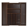 Relaxdays 10023245 Boîte à Couverts Tiroir, Extensible, Largeur Variable, 5-7 Casiers, Organiseur Bambou, HLP 5x48x46cm, Marron,