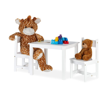 Relaxdays Chaise Table Enfant, pour Dessiner avec 2 chaises. Moderne, Chambre d'enfants, intérieur, Coin de la Chambre,