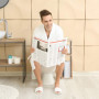 Relaxdays Porte-Papier Toilette, Bois de Noyer, Montage Mural ou sur Pieds, Rouleaux de Rechange HLP 70x20x13 cm, Nature