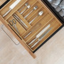 Relaxdays Range-couvert, bambou, extensible, organiseur pour tiroir, séparateur, HLP 6,5x57,5x43 cm, nature