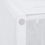 relaxdays Organiseur de Bureau, 5 tiroirs, inscriptible, Trier dossiers, Rangement en Acier 29 x 27,5 x 35,5 cm, Blanc