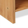 Relaxdays Support d’écran PC en Bambou, 2 tiroirs, casier Rangement, rehausseur d’Ordinateur, HLP 13x54x23 cm, Naturel