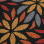 Relaxdays Paillasson Coco, Motif de Fleurs, 60 x 40 cm, Tapis d’entrée, intérieur, extérieur, antidérapant, coloré