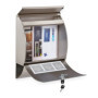 Relaxdays Boîte aux Lettres, Porte-journaux, Acier INOX, fenêtre de visualisation, 2 clés, HLP 40x30x12,5 cm, argenté