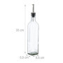 Relaxdays Lot de 4 Bouteilles avec Bec doseur, pour Huile et vinaigre, pour la Cuisine, 500 ML, en Verre, Transparent