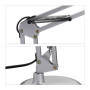 Relaxdays Lampe de Chevet rétro, Bras articulé, Douille E27, Abat-Jour inclinable, métal, pour Bureau/Table, argenté
