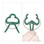 Relaxdays Pinces pour Plantes, Lot de 120, Larges Clips, 4,5 x 6 cm, Attaches pour Pieds de tomates, Jardin, Vert