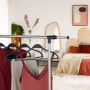 Relaxdays Cintre en Paille de blé et Plastique, lot 10, Accessoire Durable, Compact, Barre, encoches, Noir