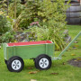 Relaxdays Roue de brouette 3.50-6, Caoutchouc, Jante en Plastique, Rechange, increvable, 100 kg Max., Noir - Blanc
