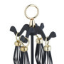 Relaxdays 5 pièces pour la cheminée, Pelle, Balai, Pince & serviteur, Fer, Accessoires poêle à Bois, Noir - doré