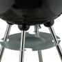 Relaxdays Barbecue Charbon de Bois, 2 roulettes, BBQ, coupelle cendrier, H x L x P : 77 x 44 x 51 cm, Noir et argenté