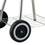 Relaxdays Barbecue Charbon de Bois, 2 roulettes, BBQ, coupelle cendrier, H x L x P : 77 x 44 x 51 cm, Noir et argenté