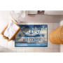 Salonloewe Paillasson lavable en forme de bateau en papier - 050 x 075 cm - Motif étoile de mer - Motif bienvenue