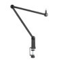 LogiLink AA0127 Bras de Microphone Professionnel avec Bras en Ciseaux Pliable pour Streaming, podcasts, Diffusion, etc., Rotatif