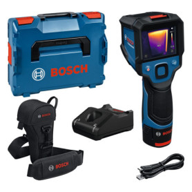 Bosch Professional Caméra thermique GTC 12V-450-13 (résolution 256x192 px, -20°C à +450 °C, double alimentation, batterie Li-Ion