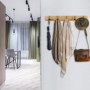 ONVAYA® Porte-manteau | Bambou | Portemanteau mural au design moderne | Portemanteau en bois de bambou | Crochet pliable | Patèr