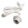 Douille de lampe E27 avec interrupteur et câble d'alimentation 3,5 m - Transparent