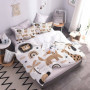 Lavnox Housse de Couette 140x200 Enfant Safari Parure de lit 1 Personne Fille Garçon Microfibre 3D Animaux Mignons Ensemble de l