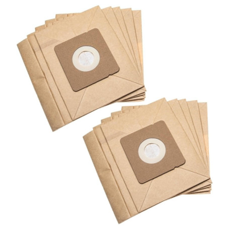 vhbw 10x Sacs compatible avec Rowenta RO2611EA, RO2643, RO2643EA, RO5227 aspirateur - papier, 17,7cm x 17,5cm couleur sable