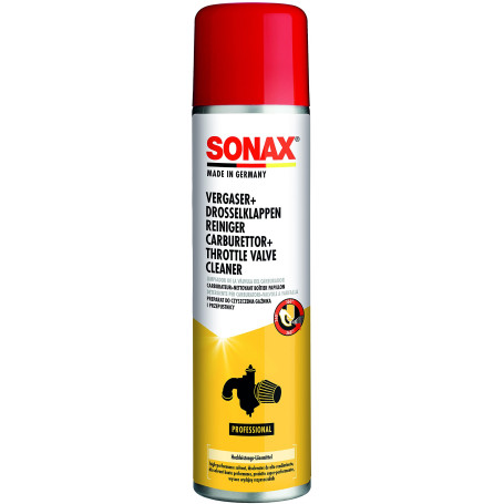 SONAX Carburateur+nettoyant boîtier papillon (400 ml) nettoyage et dégraissage intérieur et extérieur du carter et des clapets d