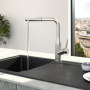 Robinetterie Villeroy & Boch Subway Style Shower, haute pression, robinet avec douchette extractible et fonction de commutation,