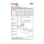 Burda Patron de couture 5852 Top [Femme Taille 34-48] Niveau 1 Super Easy