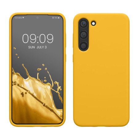 kwmobile Housse Compatible avec Samsung Galaxy S23 Plus Coque - Housse de téléphone Protection Souple en TPU Silicone - Jaune ra