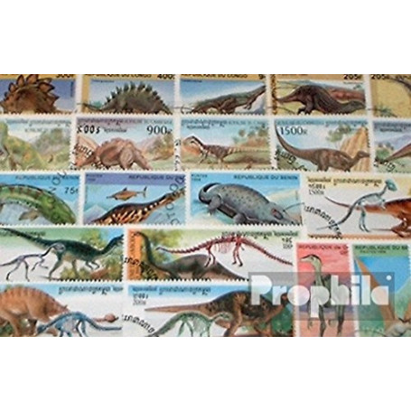 Motives 100 Divers Préhistoriques Animaux Timbres (Timbres pour Les collectionneurs) Amphibiens/Reptiles/Dinosaure