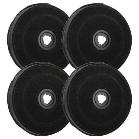 vhbw 4x Filtres à charbon actif compatible avec De Dietrich HW3635E2 - ECO E233, HW4625E1 - ECO E233, HW4625E11 - ECO E233 hotte