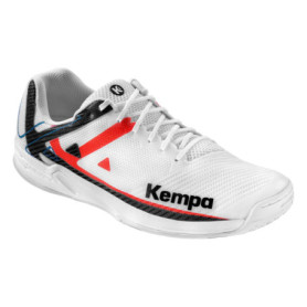 Kempa Homme Wing 2.0 Chaussures de Handball, weiß/Rot/Schwarz, 44 EU