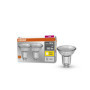 OSRAM Lampe à réflecteur LED par16, 4.3W, blanc chaud, non dimmable, GU10, 2 pack
