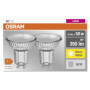 OSRAM Lampe à réflecteur LED par16, 4.3W, blanc chaud, non dimmable, GU10, 2 pack