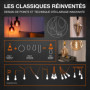 OSRAM Vintage 1906® Classic BW Fil LED lampe, E14, bougie torsadé, or, 2,5 W, 220lm, 2400k, couleur confort chaude, consommation