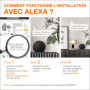 OSRAM SMART+ RGBW, lampe LED E27 avec Matter over Wifi, spécialement conçue pour ALEXA - installation facile en un clic,remplace