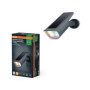 OSRAM Spot solaire RGB & blanc chaud avec piquet et support mural, capteur de lumière du jour, protection IP44, spot solaire pou