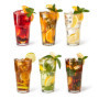 Topkapi 250.996 Longdrink Lot de 6 verres à cocktail Miami Vice blanc/transparent XL (36 cl) pour cocktail, long drink, mojito, 