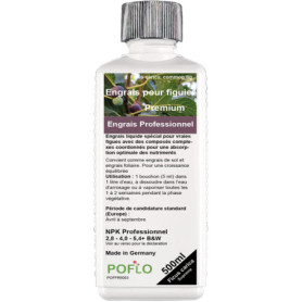 POFLO Engrais pour figues HIGH-TECH Ficus carica, vraie figue, fertilise les plantes en massifs et en pots (500 ml)