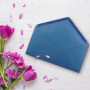 Lot de 25 enveloppes à lettre - Bleu roi - DIN long - 110 x 220 mm (11 x 22 cm) - Fermeture humide sans fenêtre - Idéal pour car