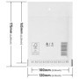 1000 enveloppes bulles 12 x 17,5 cm format A6 blanc