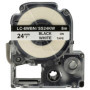 vhbw Ruban compatible avec Epson LabelWorks LW-1000P, LW-600P imprimante d'étiquettes 8m x 24mm Noir sur Blanc - Remplacement po