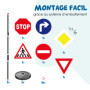 alldoro 60231 Panneaux de signalisation - Lot de 6 Panneaux de signalisation pour Enfants, pour l'éducation routière, Hauteur 75