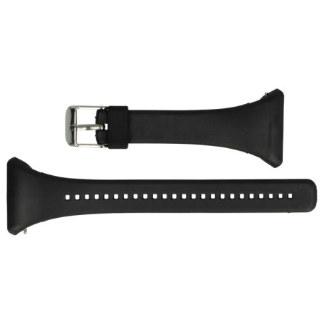 vhbw bracelet TPE L compatible avec Polar FT7m, FT4m, FT4f, FT7, FT4 montre connectée - 11,5cm + 8,5 cm, noir