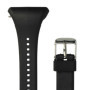 vhbw bracelet TPE L compatible avec Polar FT7m, FT4m, FT4f, FT7, FT4 montre connectée - 11,5cm + 8,5 cm, noir